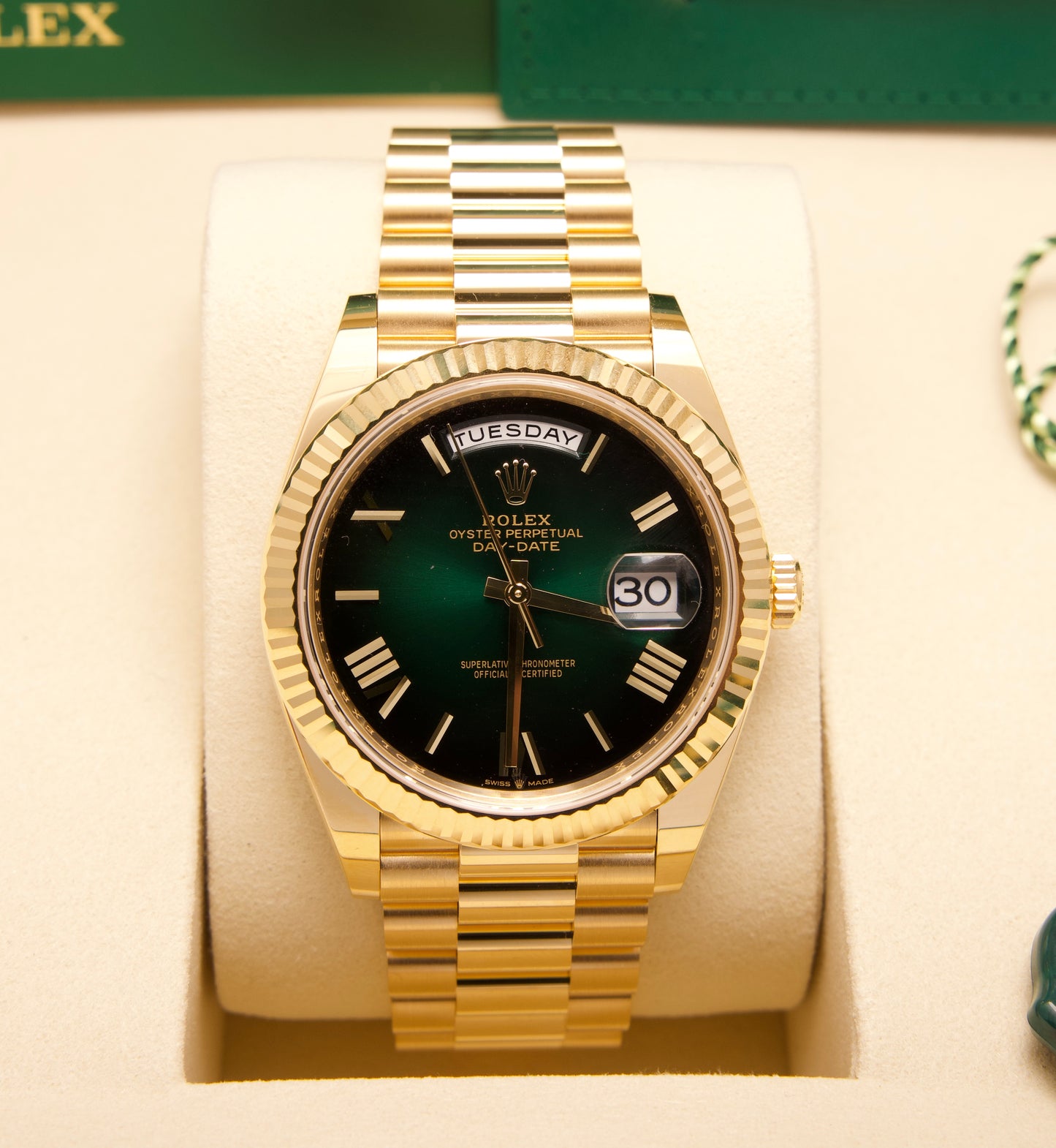 Rolex Day-Date 40 Ombre Grün