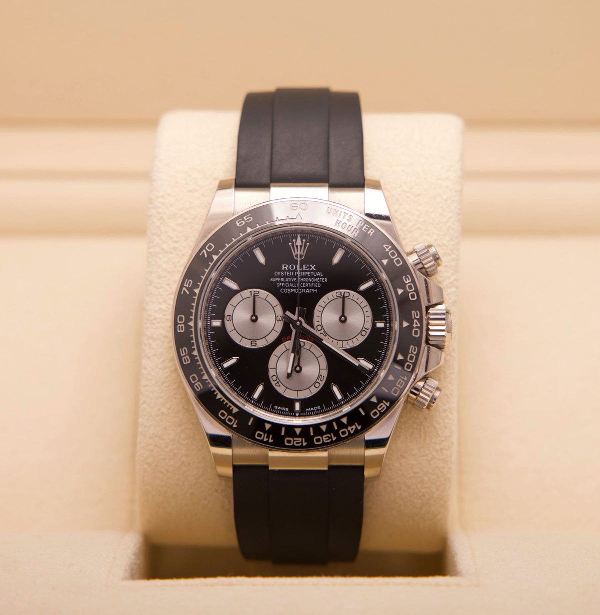 Rolex Cosmograph Daytona – Ref. 126519LN | 18 Karat Weißgold | Black Dial „Baby Le Mans“ | 06/2025 | LC100 | Fullset