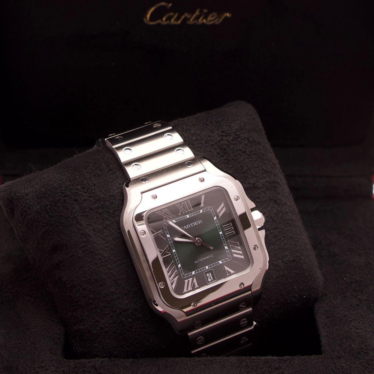 Cartier Santos de Cartier Large – Ref. WSSA0062 | Green Dial | 10/2026 | Neu & Ungetragen | Fullset