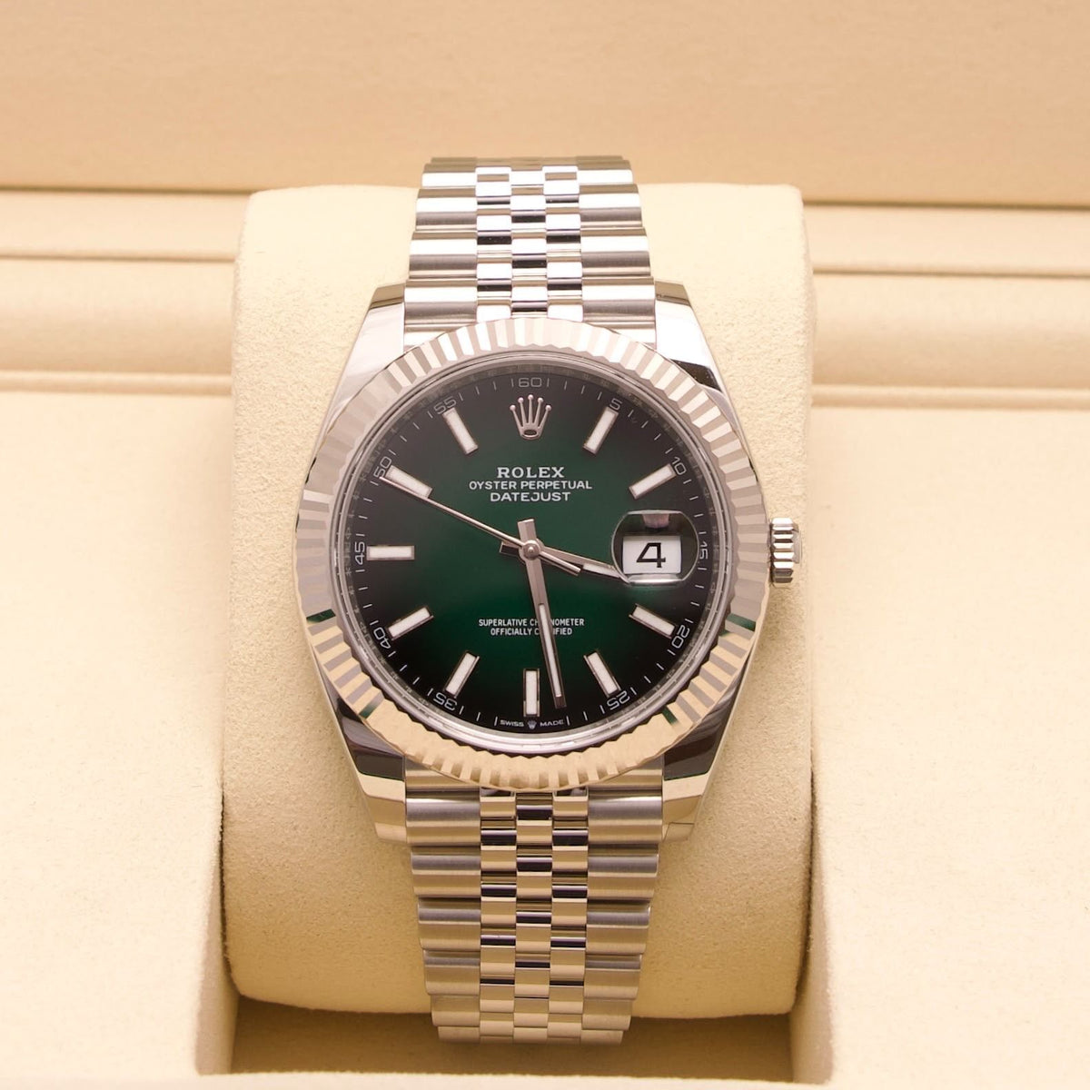 Rolex Datejust 41 – Ref. 126334 | Grünes Ombré-Zifferblatt | 09/2026 | LC100 | Neu & Ungetragen | Fullset