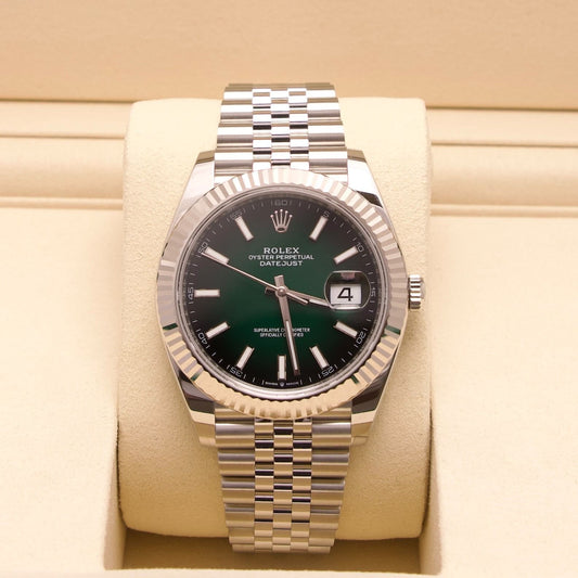 Rolex Datejust 41 – Ref. 126334 | Grünes Ombré-Zifferblatt | 09/2026 | LC100 | Neu & Ungetragen | Fullset