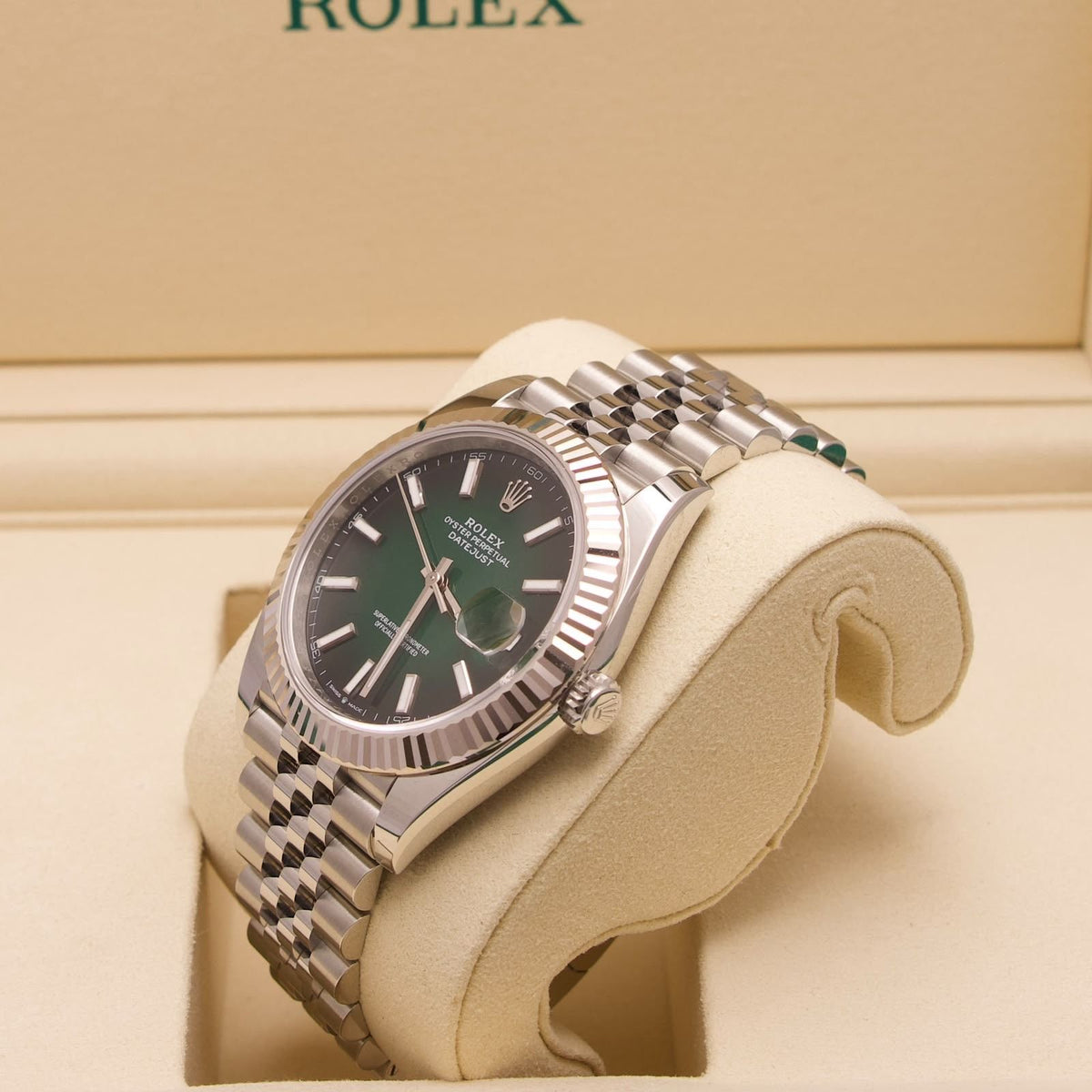 Rolex Datejust 41 – Ref. 126334 | Grünes Ombré-Zifferblatt | 09/2026 | LC100 | Neu & Ungetragen | Fullset