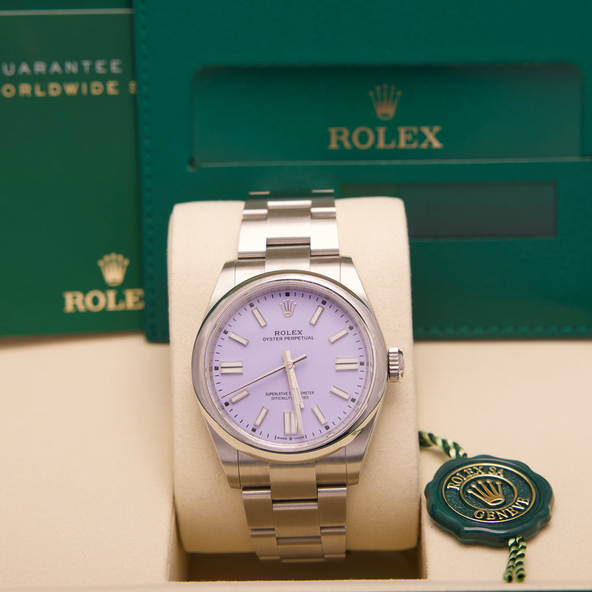 Rolex Oyster Perpetual 41 Ref. 134300 Lavender 04/2026 41mm LC100 Fullset