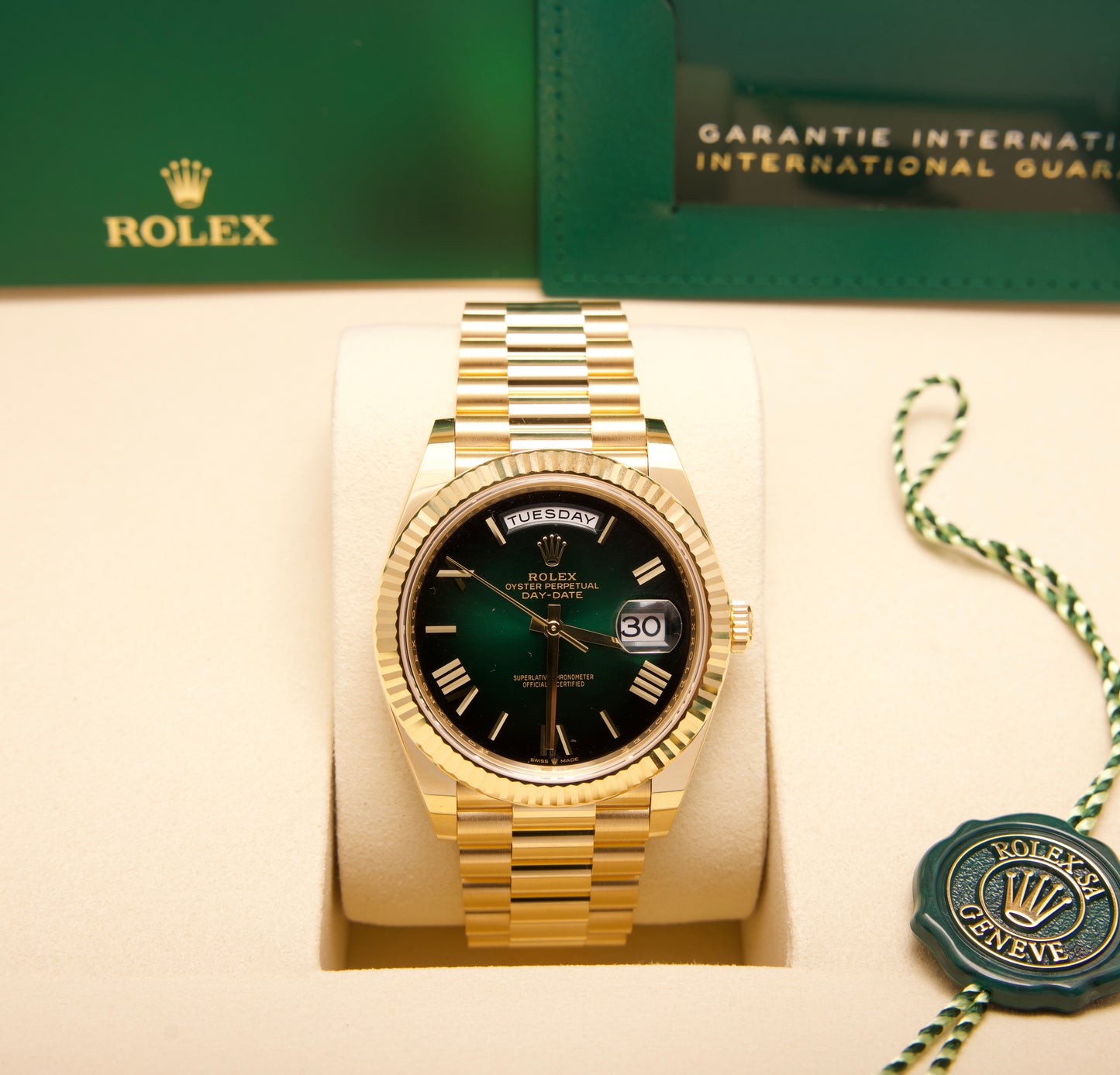 Rolex Day-Date 40 Ombre Grün