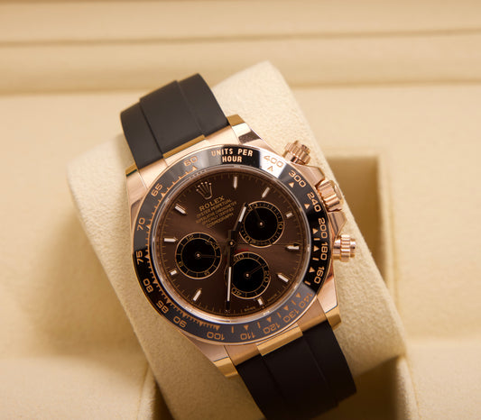 Rolex Cosmograph Daytona – Ref. 126515LN | Chocolate Dial | Everose Gold | Oysterflex | 40 mm | 10/2026 | LC100 | Neu & Ungetragen | Fullset