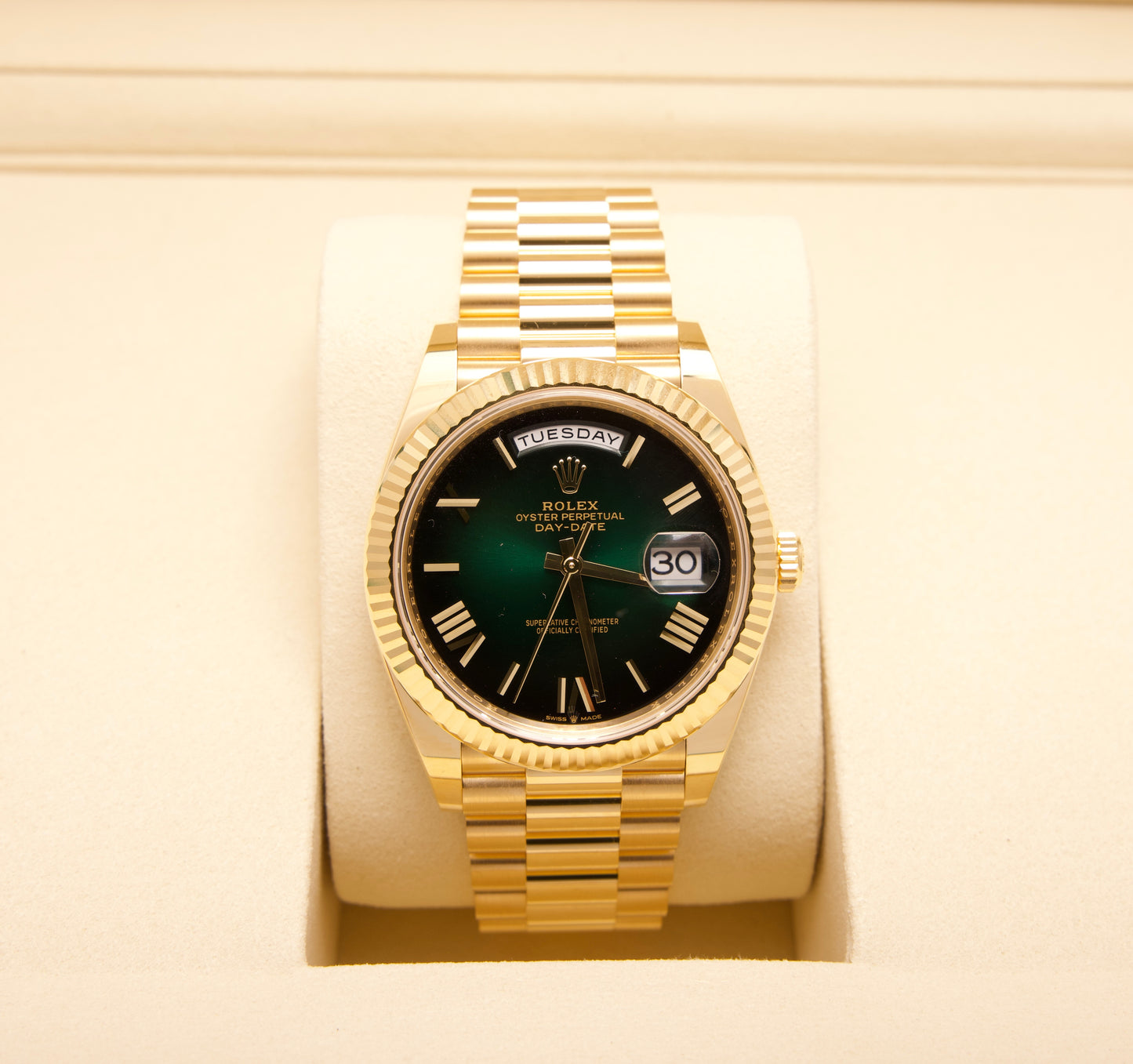 Rolex Day-Date 40 Ombre Grün