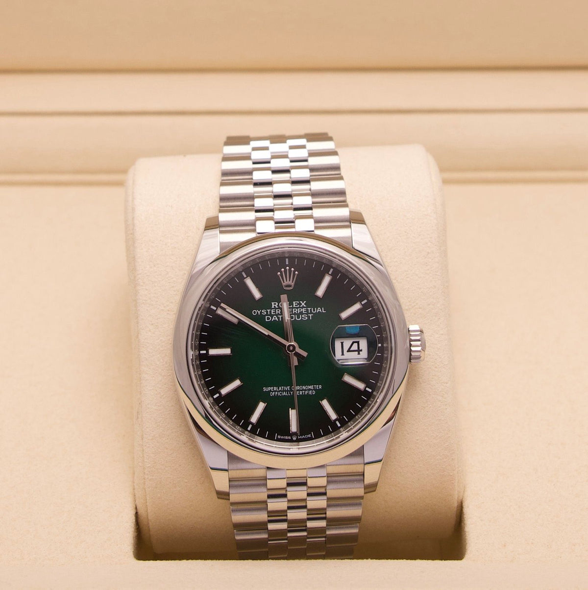 Rolex Datejust 36 NEU 126200 Ombre Grün 2026 Jubilee LC100 Fullset