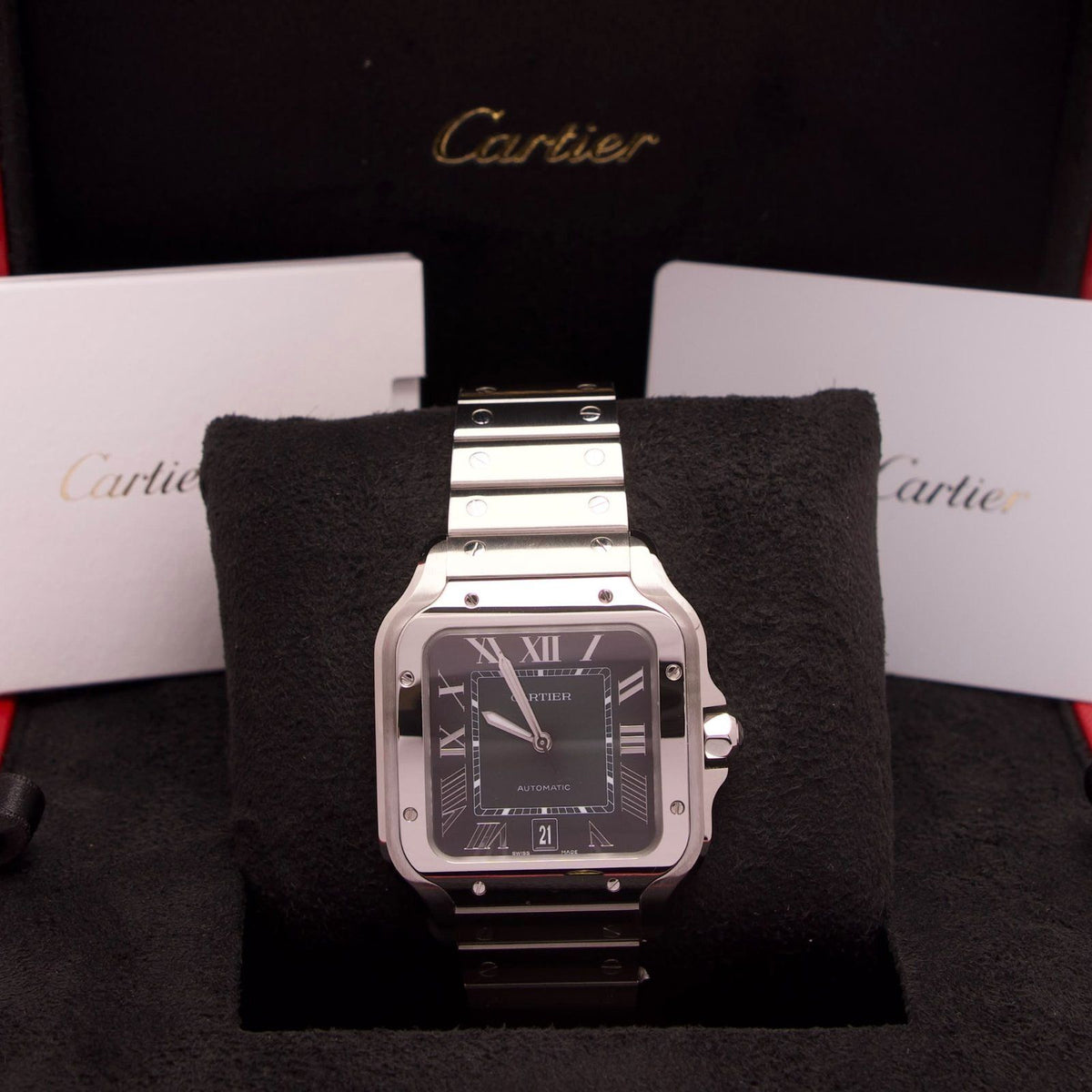 Cartier Santos de Cartier Large – Ref. WSSA0062 | Green Dial | 10/2026 | Neu & Ungetragen | Fullset