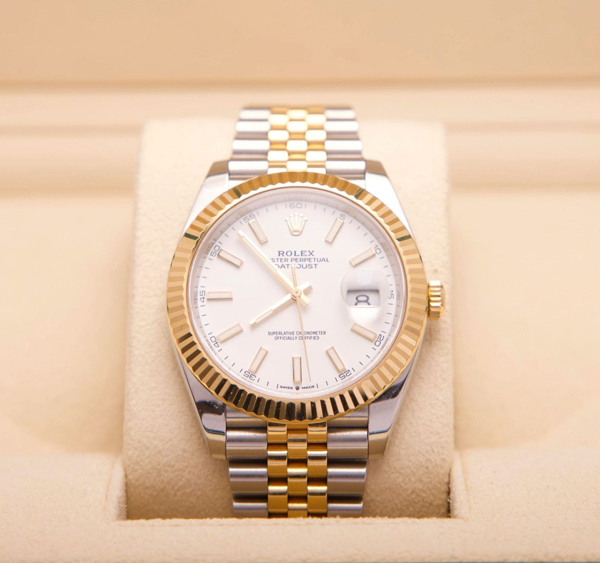 Rolex Datejust 41 – Ref. 126333 | Weißes Zifferblatt | 02/2022 | Fullset